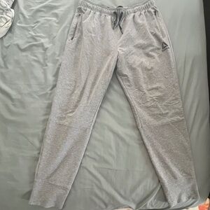 Reebok gym pants , light grey, tapered, size L